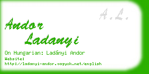 andor ladanyi business card